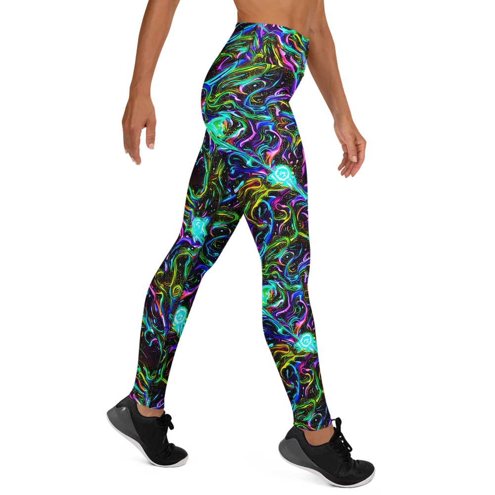 Aurora Static on Yoga Leggings — Right