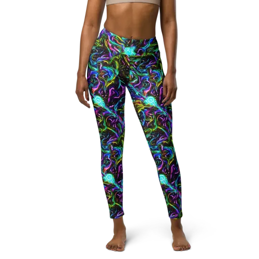 Aurora Static on a Yoga Leggings