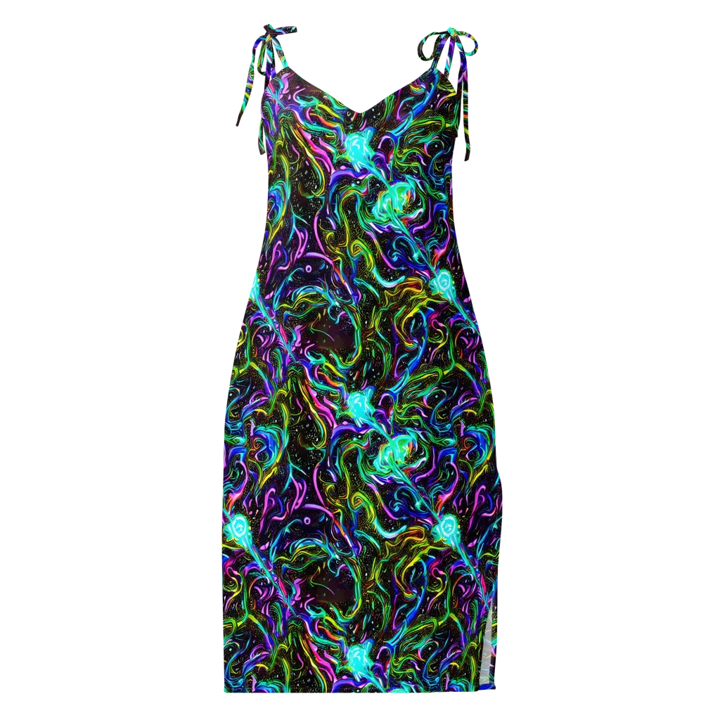 Aurora Static on Slip Dress — Front