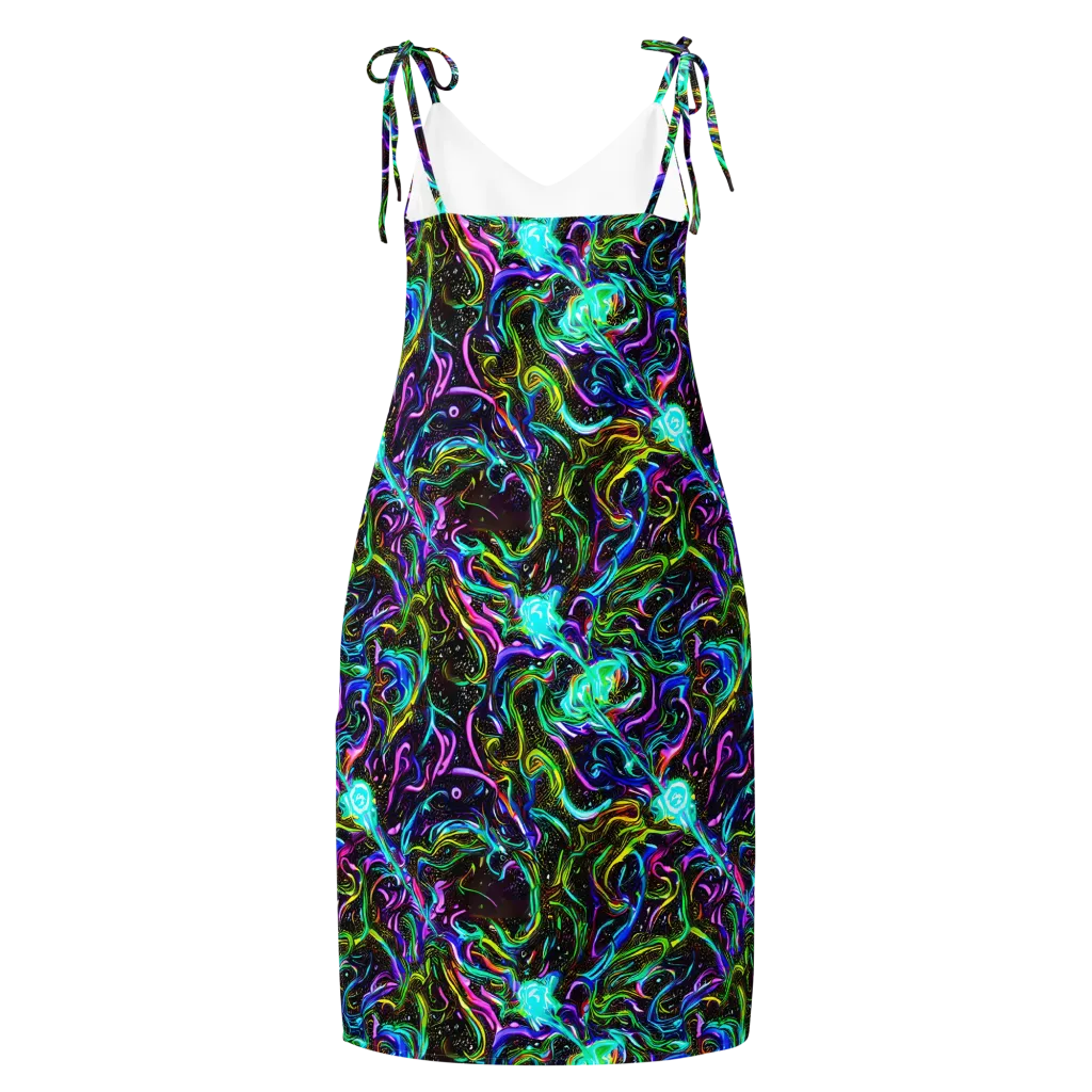 Aurora Static on Slip Dress — Back