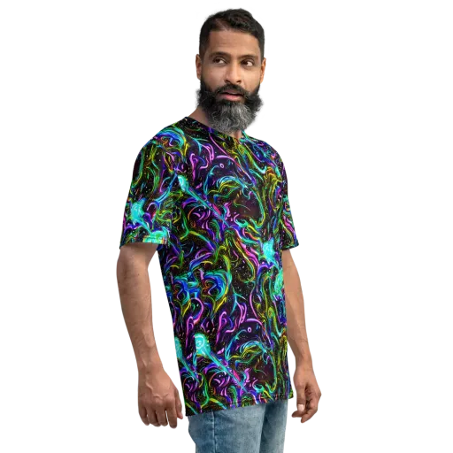 Aurora Static on a Men's Crew Neck T-Shirt