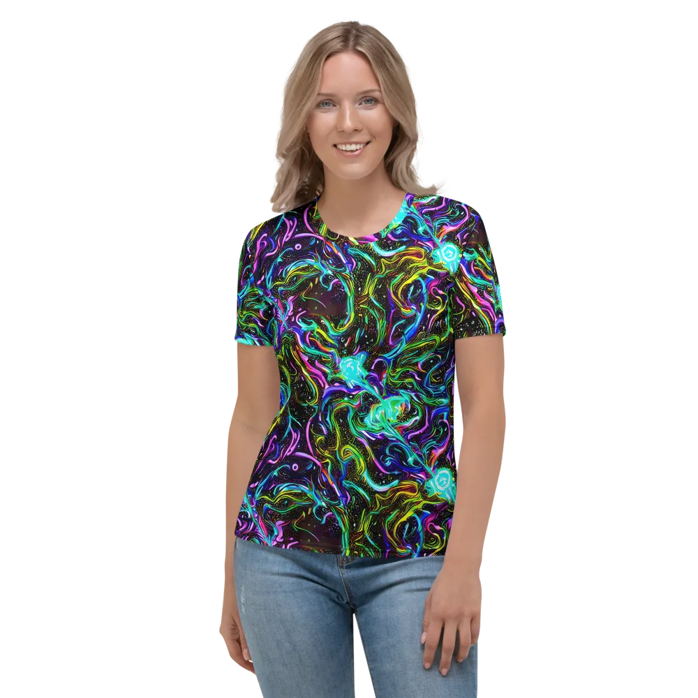 Aurora Static on Women's Crew Neck T-Shirt — Front
