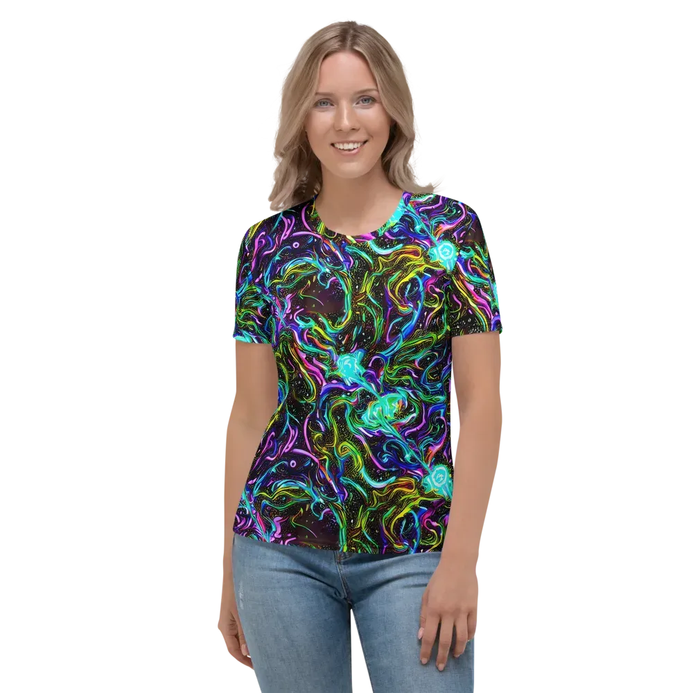 Aurora Static on Women's Crew Neck T-Shirt — Front