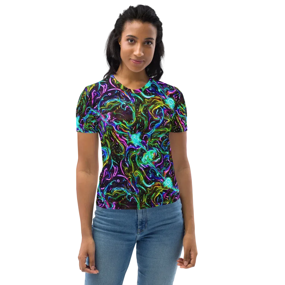 Aurora Static on Women's Crew Neck T-Shirt — Front