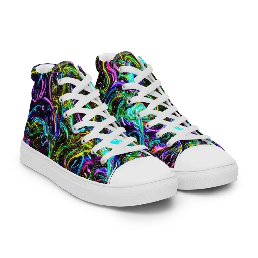 Aurora Static on a Women's High Top Canvas Shoes