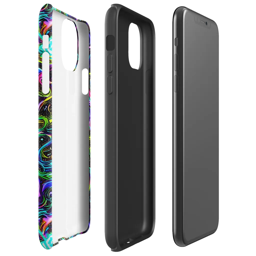 Aurora Static on Tough Case for iPhone® — Right