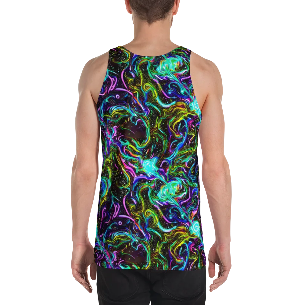 Aurora Static on Men's Tank Top — Back