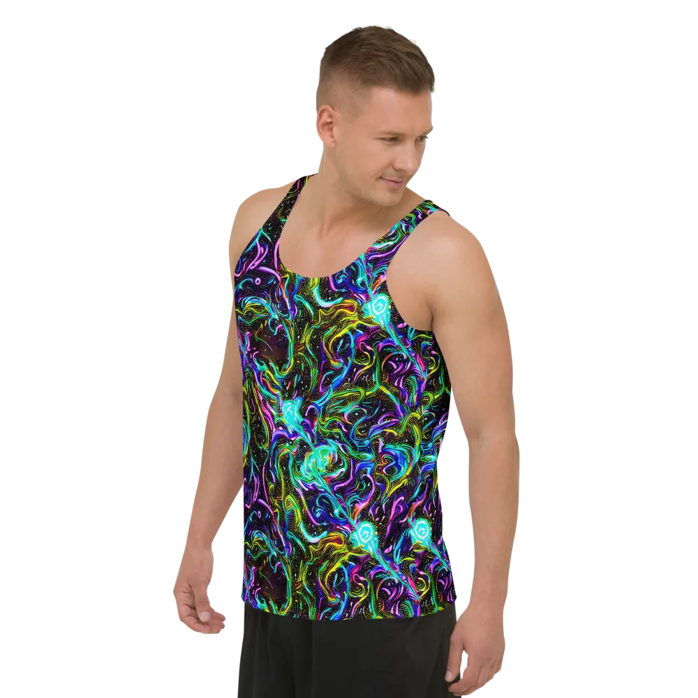 Aurora Static on Men's Tank Top — Left Front