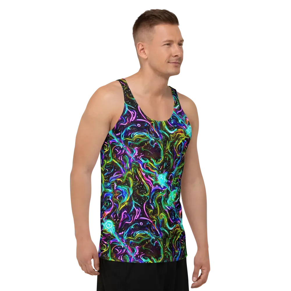 Aurora Static on Men's Tank Top — Right Front