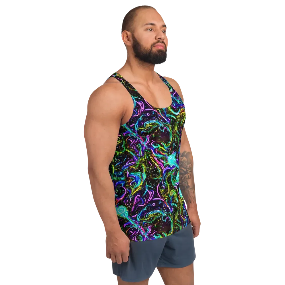 Aurora Static on Men's Tank Top — Right Front