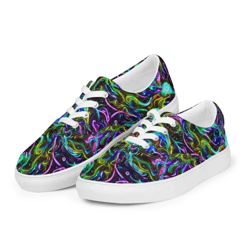 Aurora Static on a Men's Lace-Up Canvas Shoes