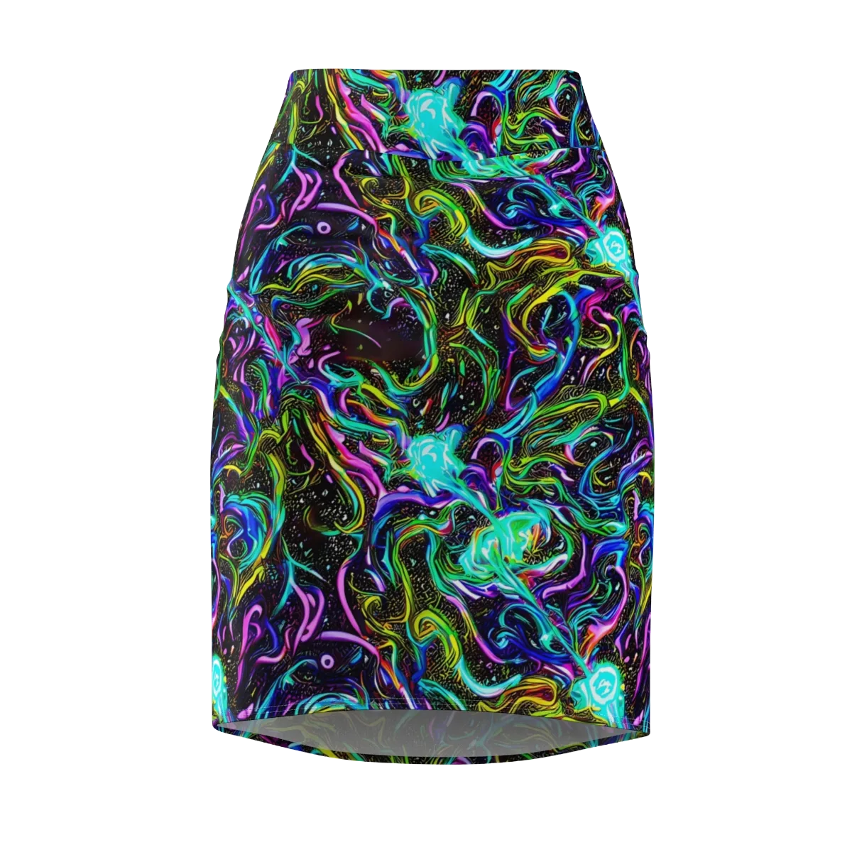 Aurora Static on Pencil Skirt — Front