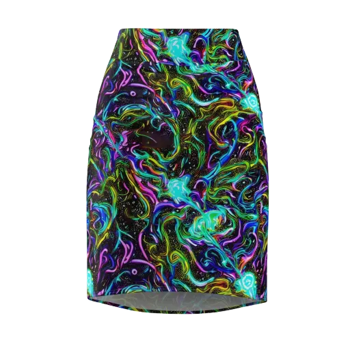 Aurora Static on a Pencil Skirt
