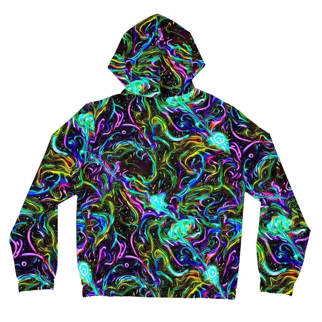 Aurora Static on Women's Full-Zip Hoodie — Back