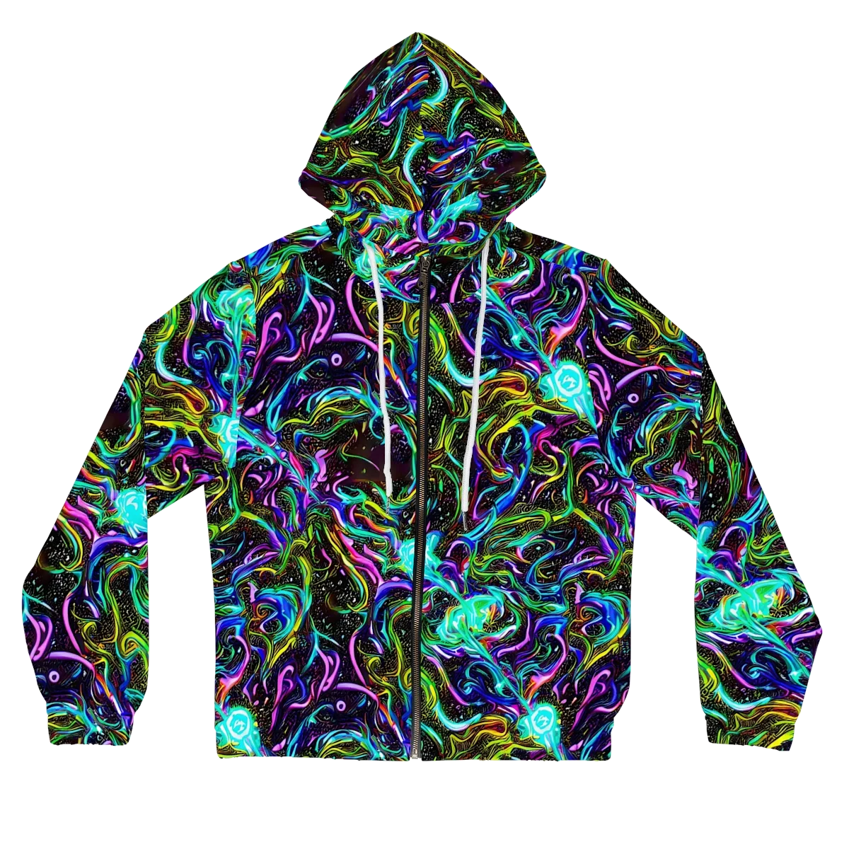 Aurora Static on Women's Full-Zip Hoodie — Front