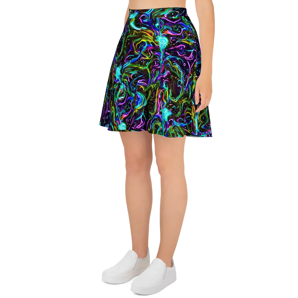 Aurora Static on Skater Skirt — Left