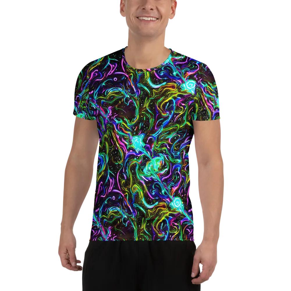 Aurora Static on Men's Athletic T-Shirt — Front