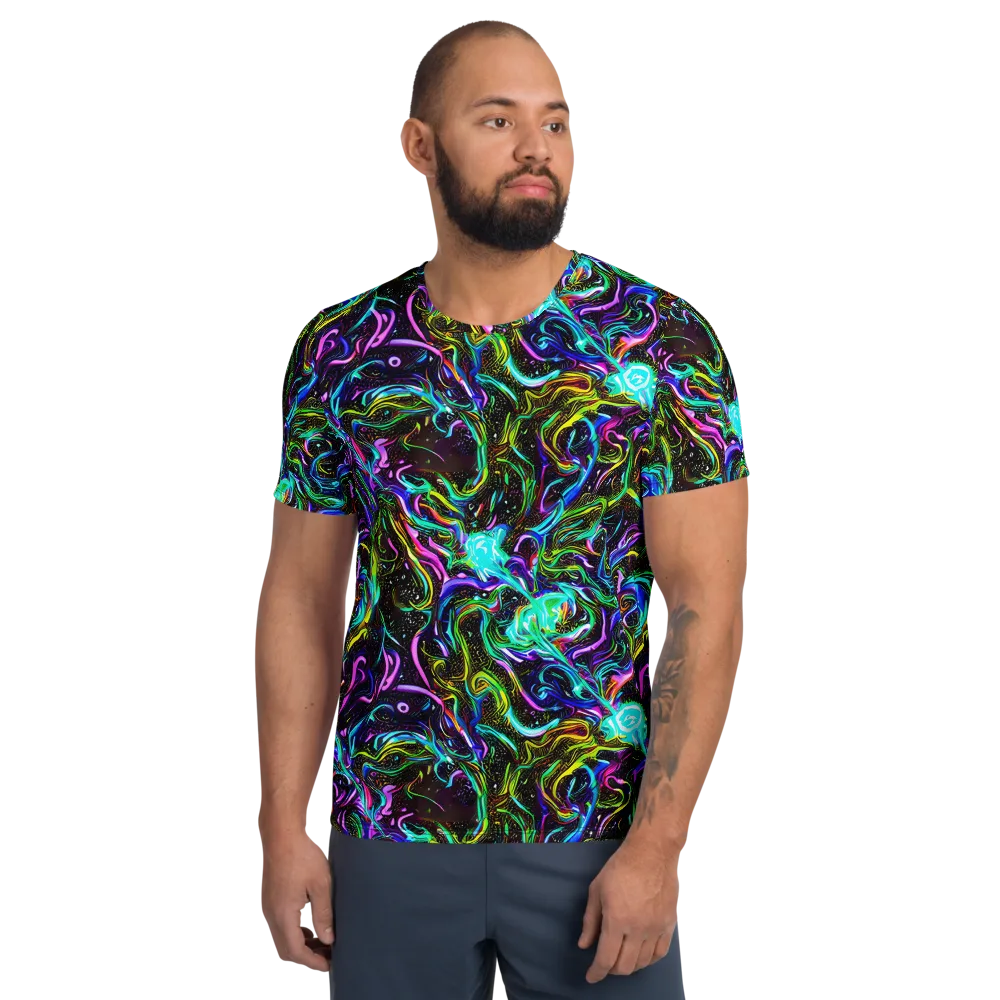 Aurora Static on Men's Athletic T-Shirt — Front