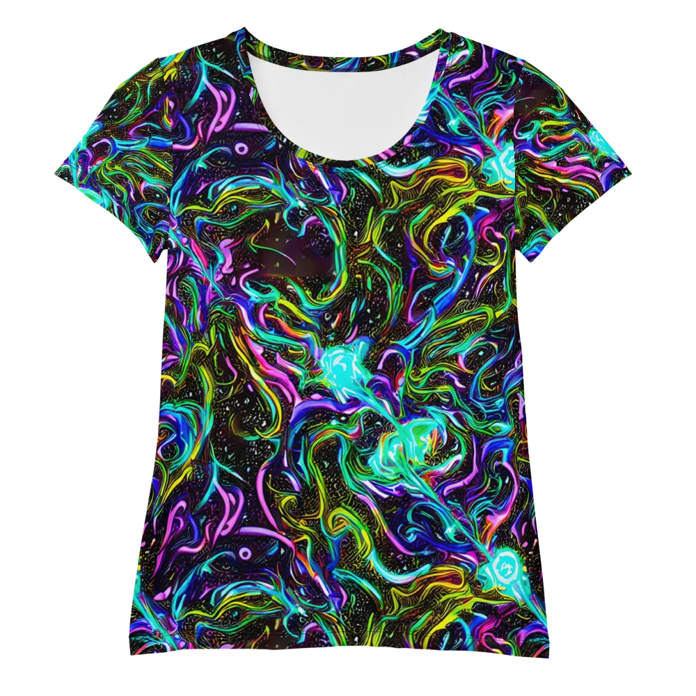 Aurora Static on Women's Athletic T-Shirt — Front