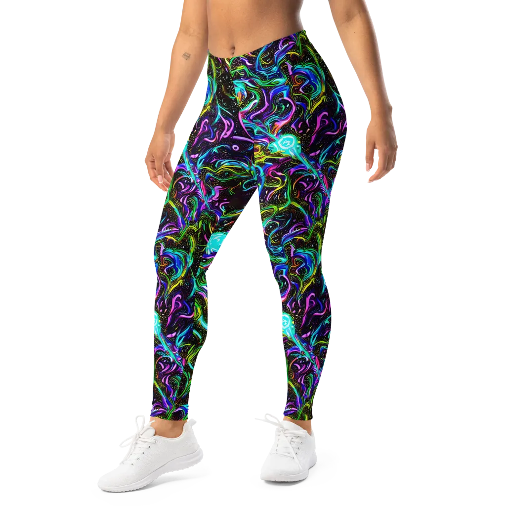 Aurora Static on Leggings — Left Front