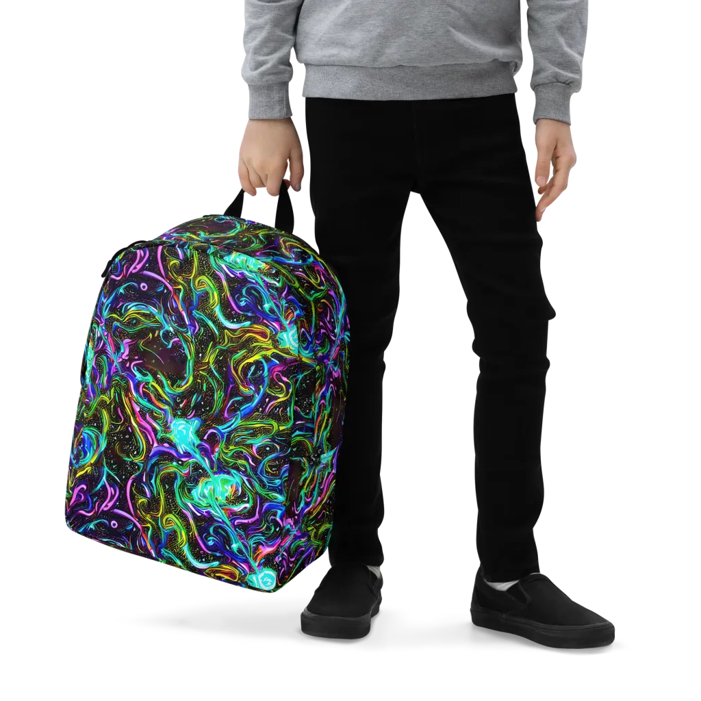 Aurora Static on Minimalist Backpack — Zoomed-in