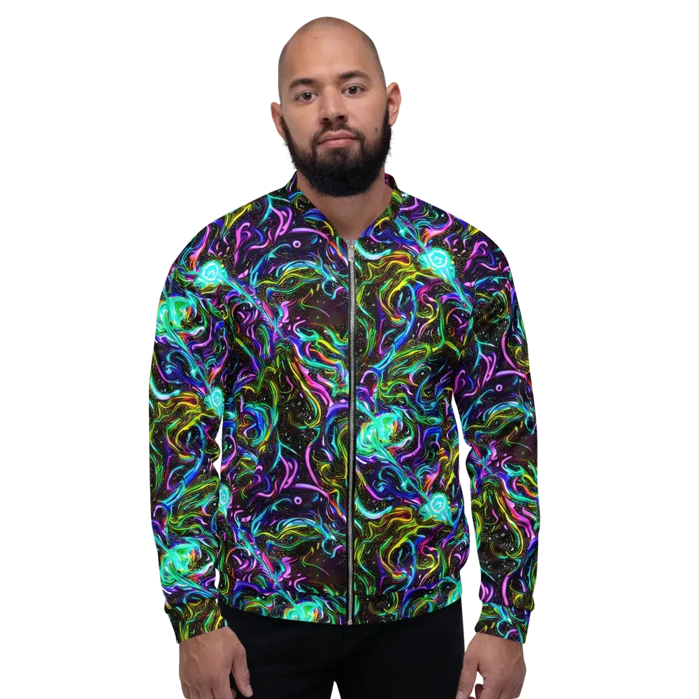 Aurora Static on Bomber Jacket — Front
