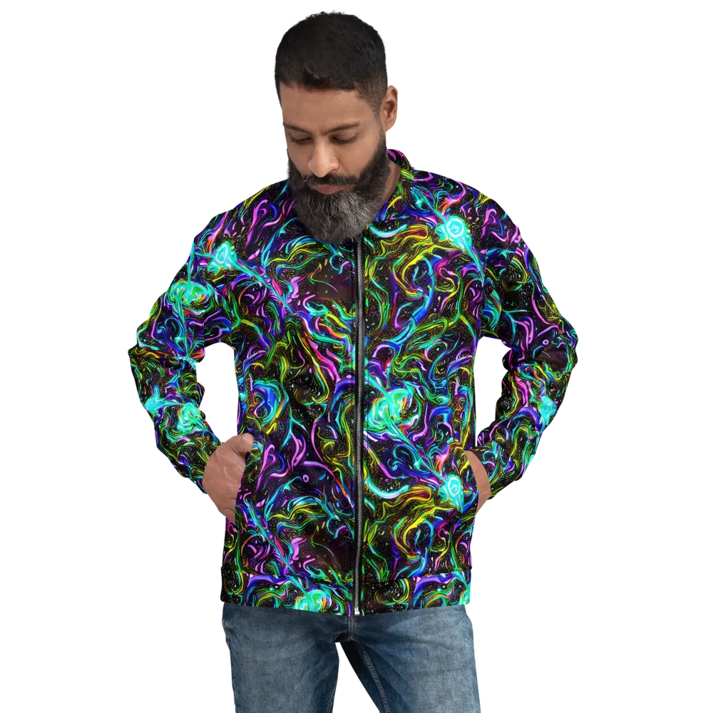 Aurora Static on Bomber Jacket — Front