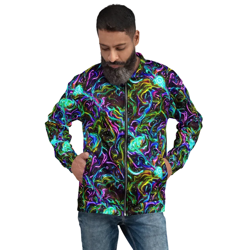 Aurora Static on Bomber Jacket — Front