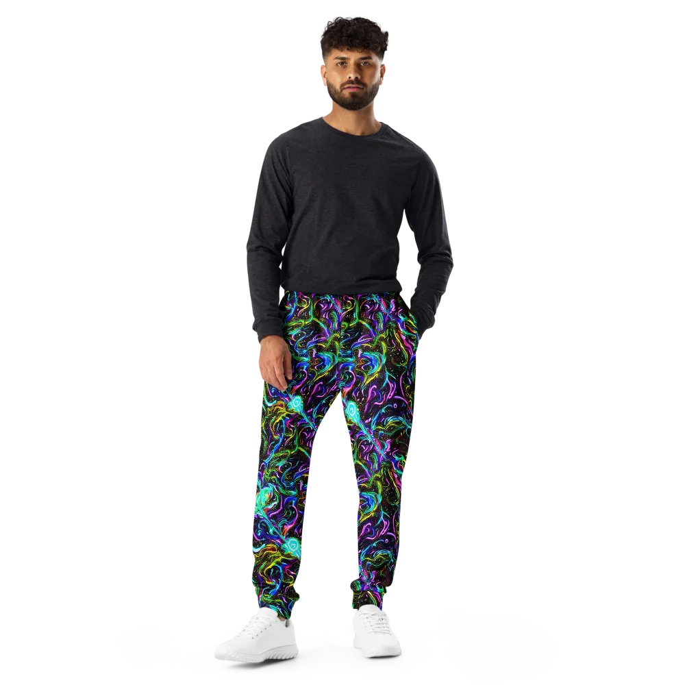 Aurora Static on Men's Joggers — Front