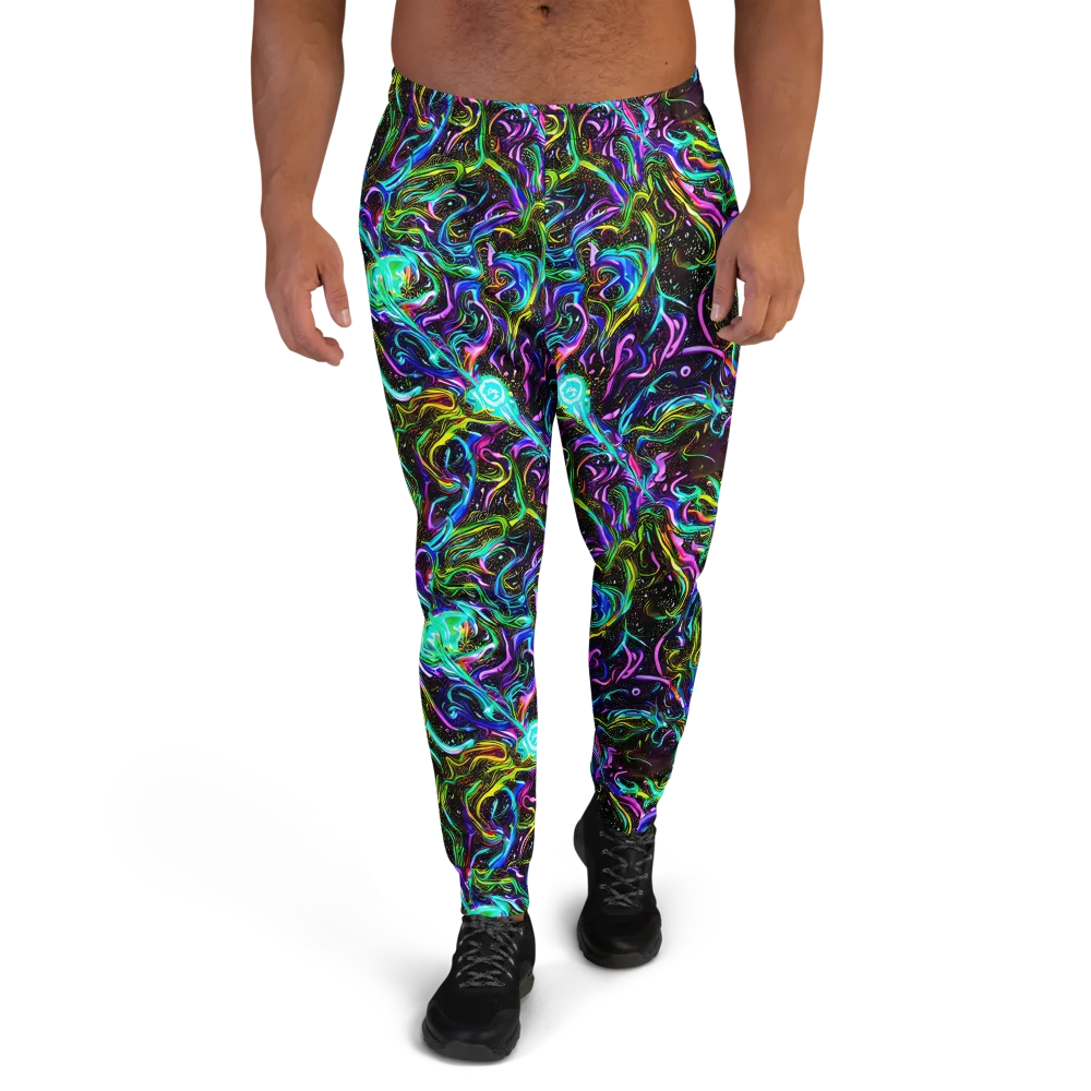 Aurora Static on Men's Joggers — Front