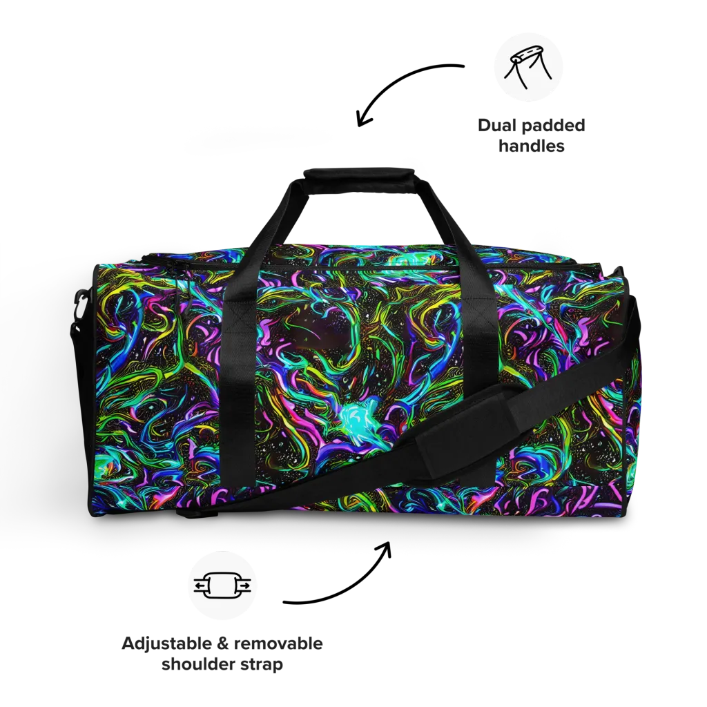 Aurora Static on Duffle Bag — Front