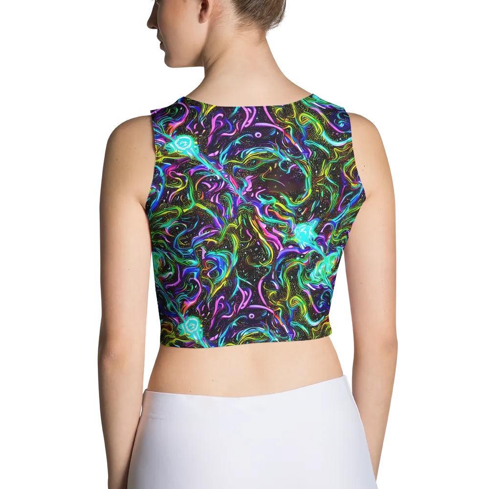 Aurora Static on Crop Top — Back