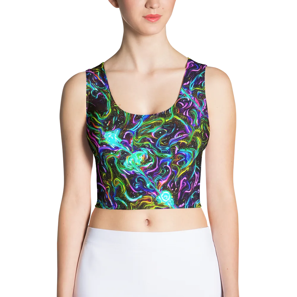 Aurora Static on Crop Top — Front