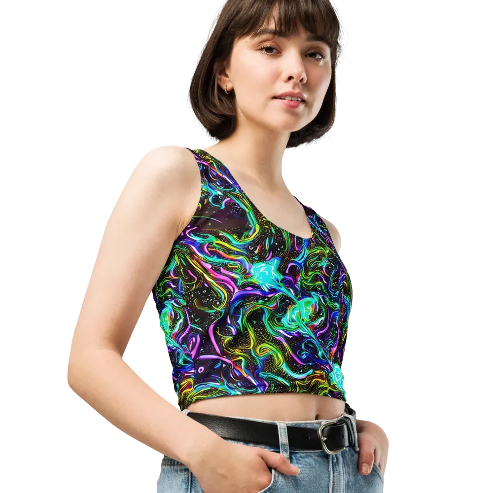 Aurora Static on Crop Top — Right Front