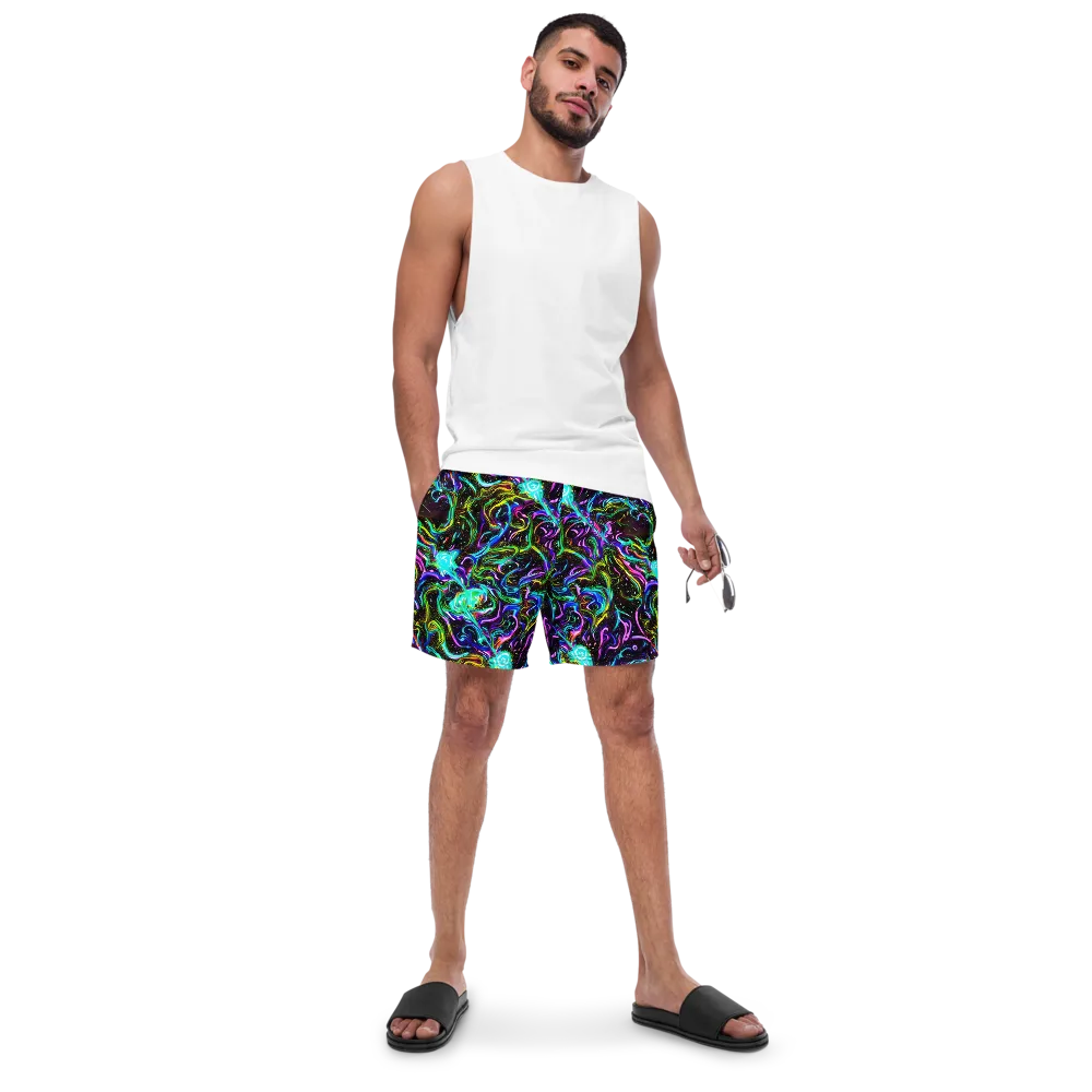 Aurora Static on Swim Trunks — Front