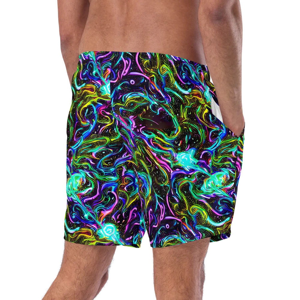 Aurora Static on Swim Trunks — Right Back