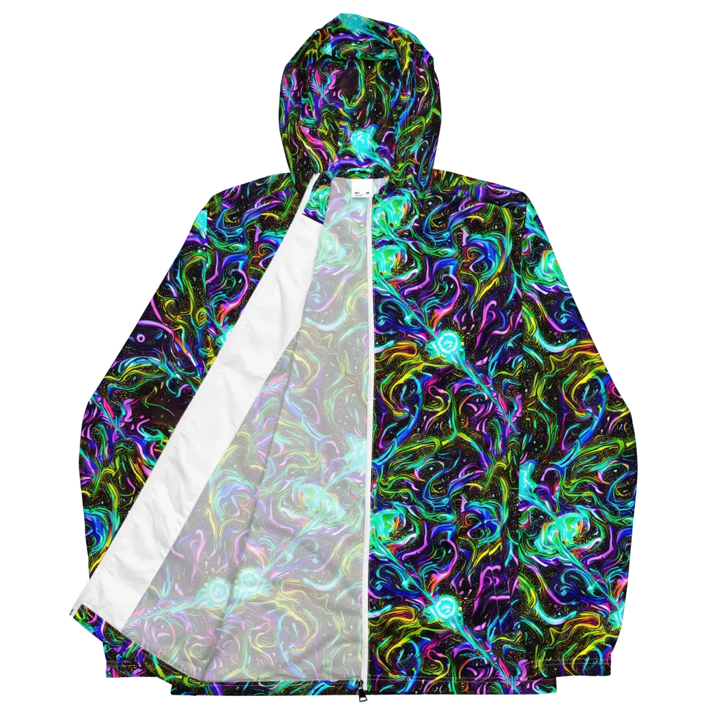 Aurora Static on Men's Windbreaker — Front