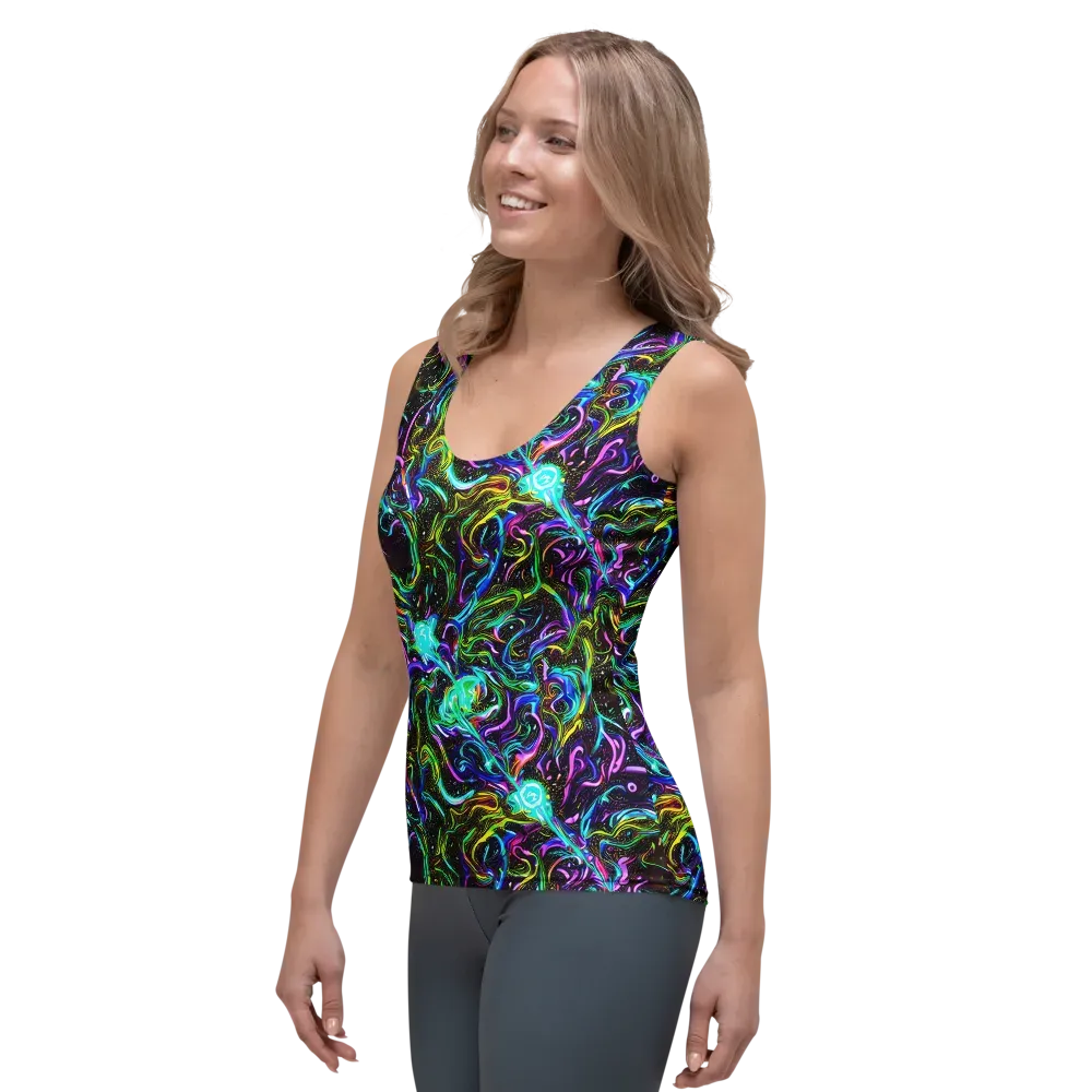 Aurora Static on Women's Tank Top — Left Front