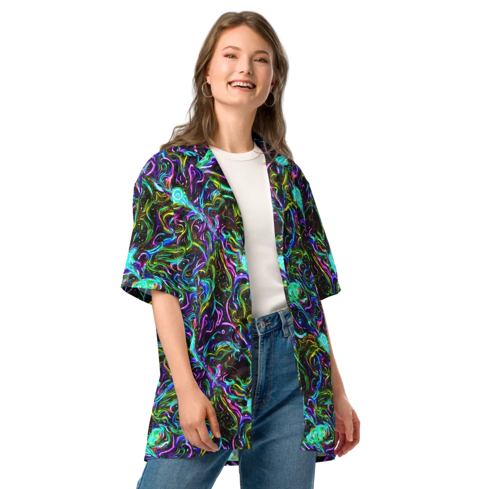 Aurora Static on Button Shirt — Front