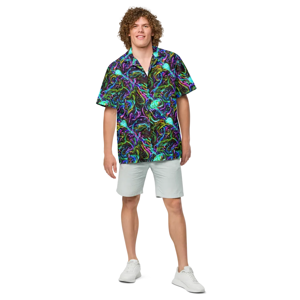 Aurora Static on Button Shirt — Front