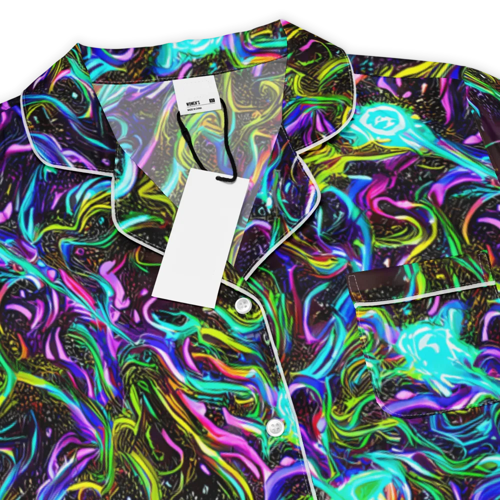 Aurora Static on Women's Short Sleeve Pajama Top — Product details