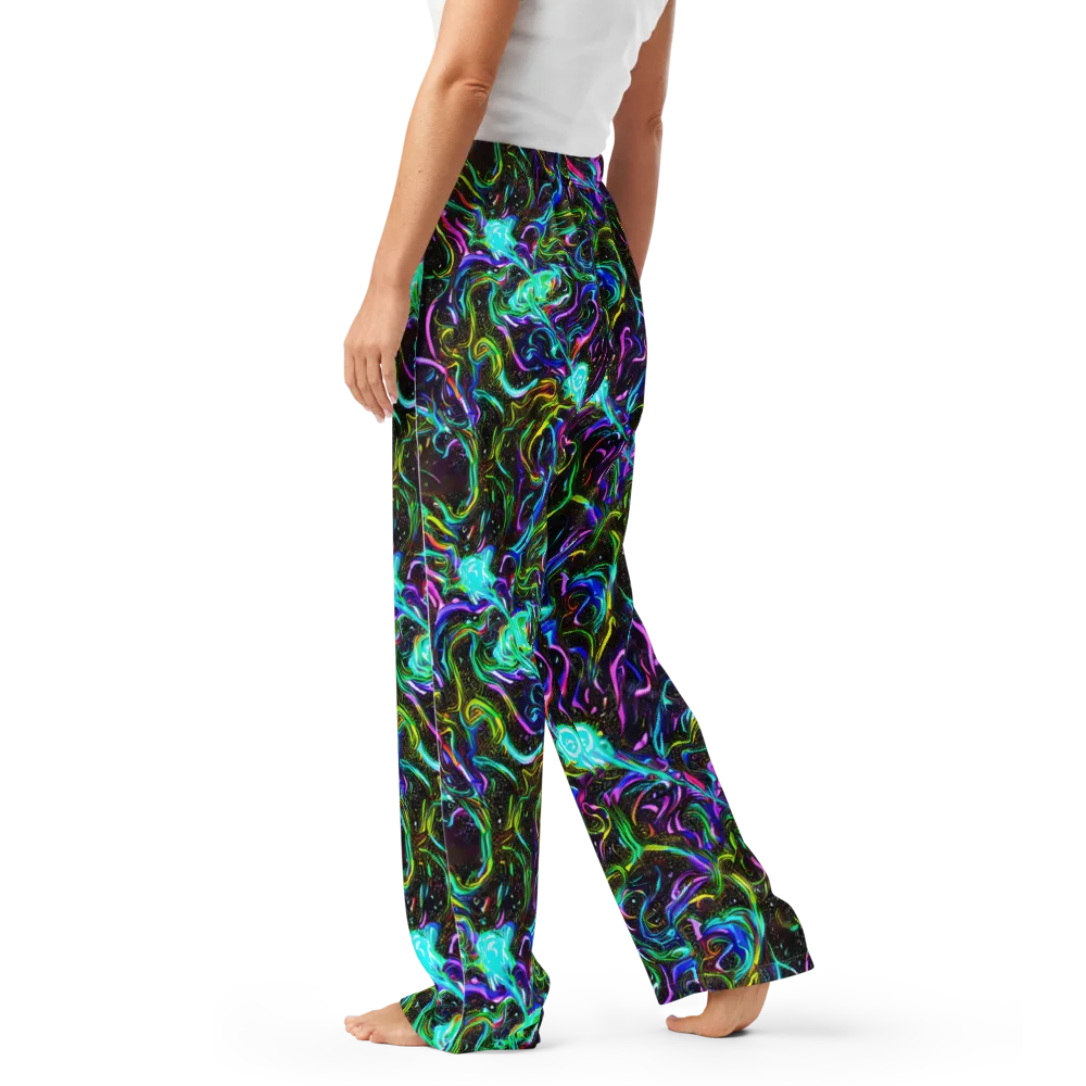 Aurora Static on Women's Pajama Pants — Left