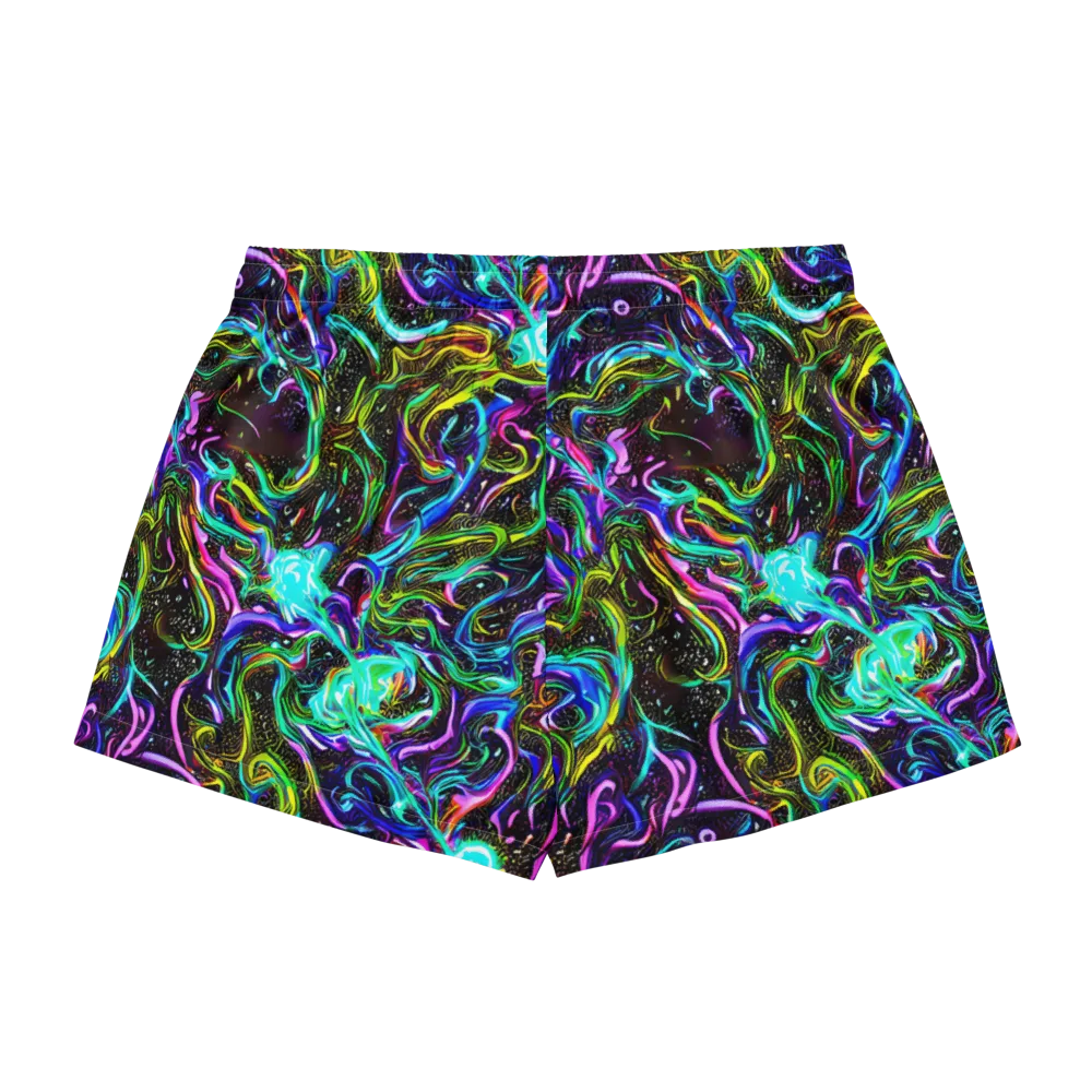 Aurora Static on Women's Pajama Shorts — Back