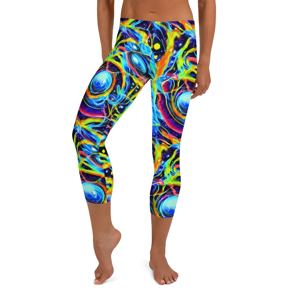 Prism Eclipse on Capri Leggings — Front