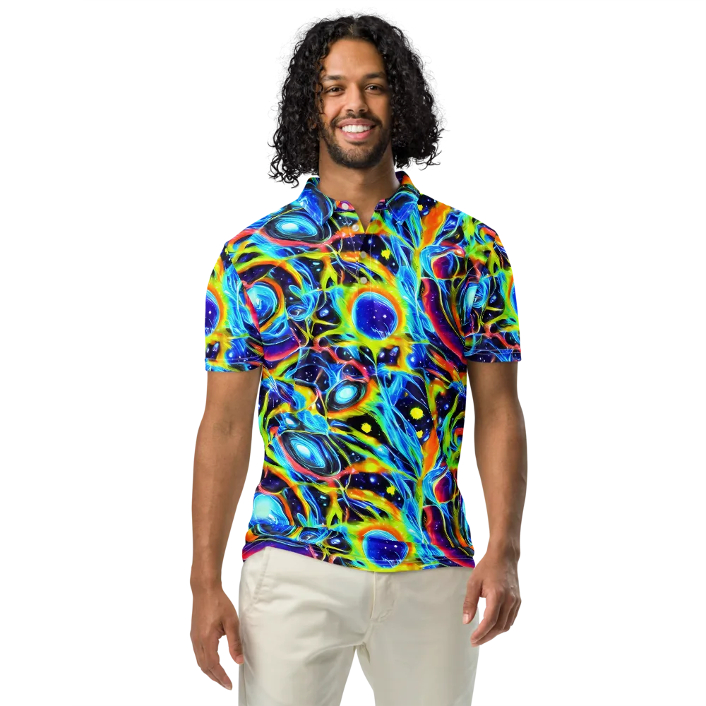 Prism Eclipse on Men's Slim Fit Polo Shirt — Front