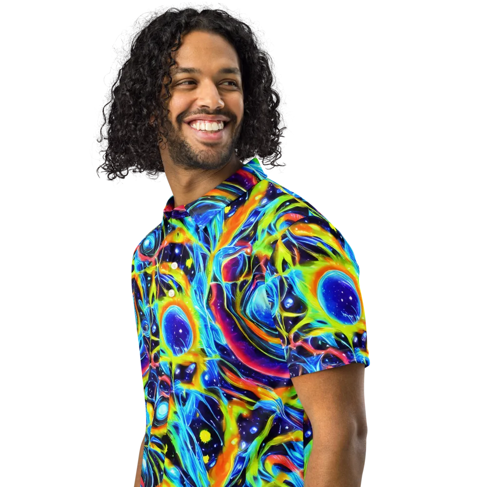 Prism Eclipse on Men's Slim Fit Polo Shirt — Left Front