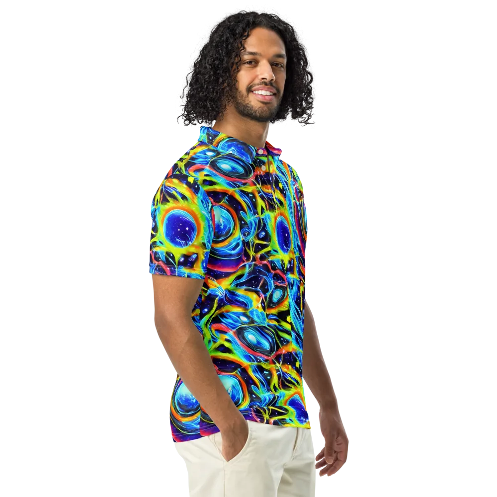 Prism Eclipse on Men's Slim Fit Polo Shirt — Right Front