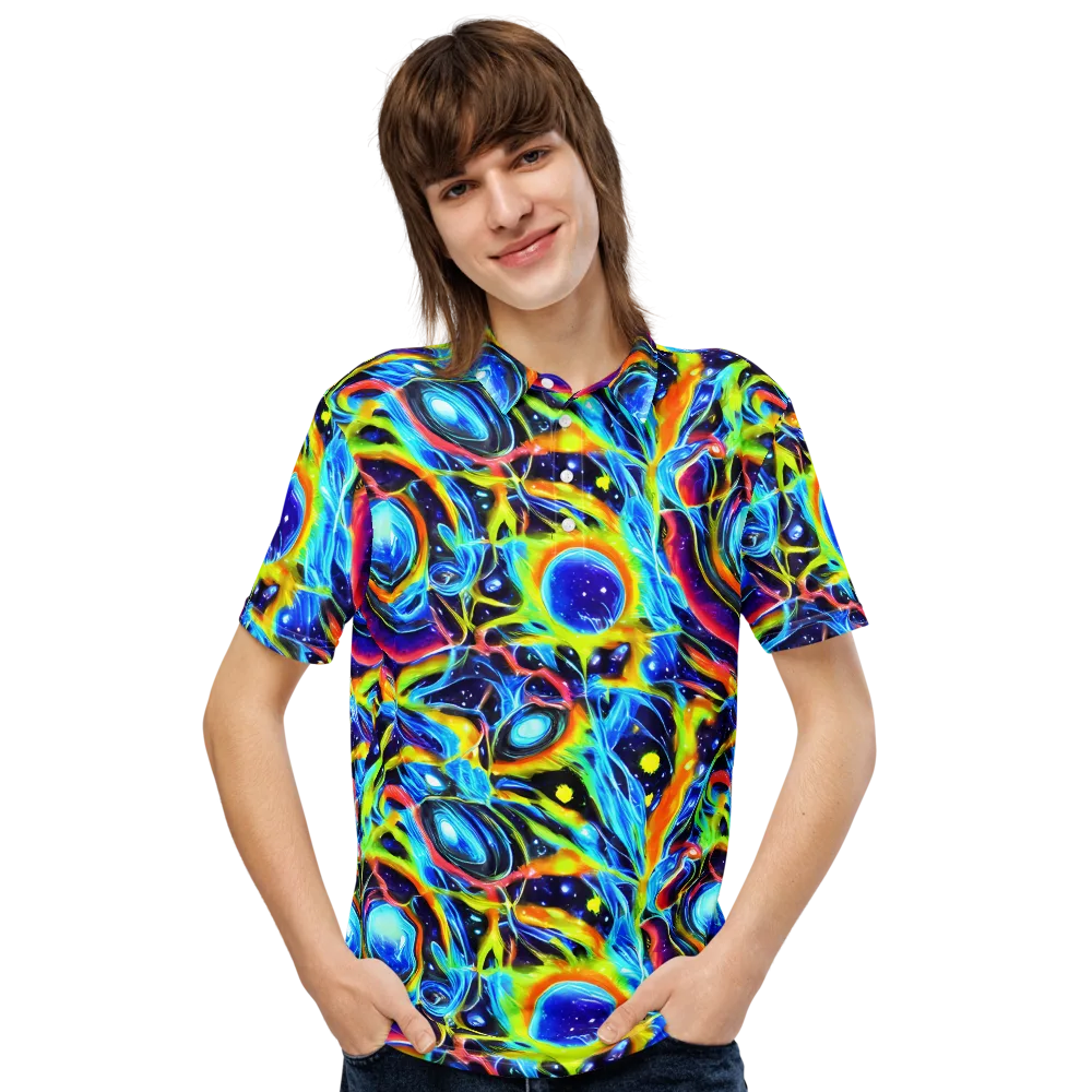 Prism Eclipse on Men's Slim Fit Polo Shirt — Front