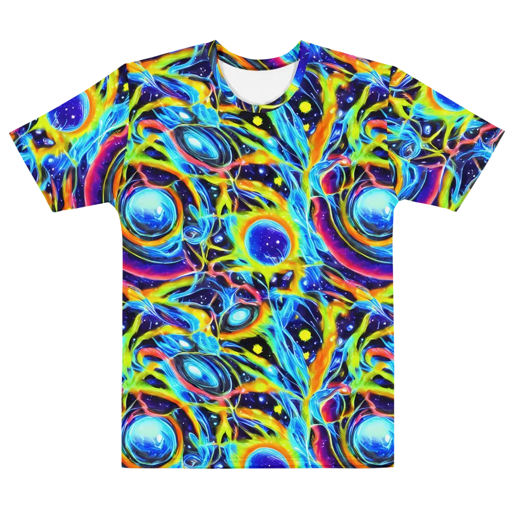 Prism Eclipse on Men's Cotton Crew Neck T-Shirt — Front