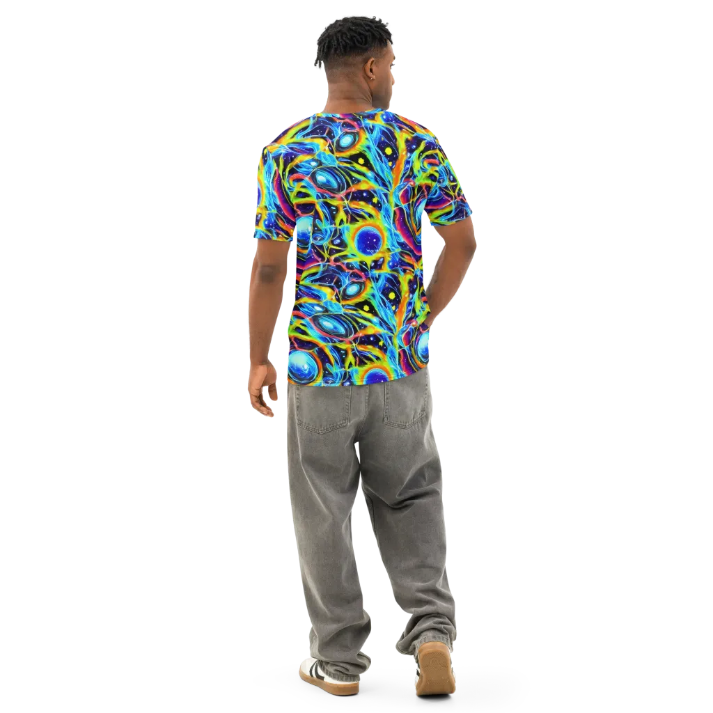 Prism Eclipse on Men's Cotton Crew Neck T-Shirt — Back